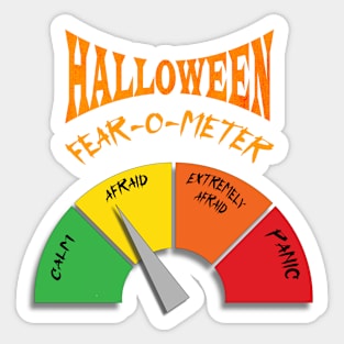 Funny Halloween fear-o-meter -  meter without readings Sticker